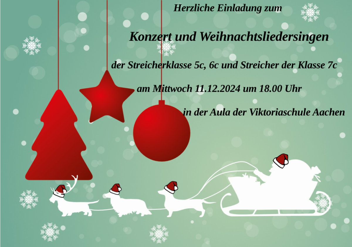 Einladung zum Konzert und Weihnachtsliedersingen am 20241211